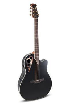 Ovation Chitarre E-Acoustic Celebrity Elite Deluxe Deep Contour - Black Satin (CDX40-5-G)