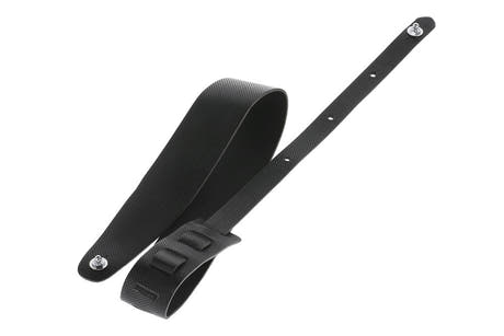 GEWA Premium Plain 70 tracolla per chitarra con Security Locks, nera, perforata