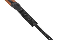 GEWA Guitar Straps Prestige 65 padded Security Locks - sabbia asciutta/nero