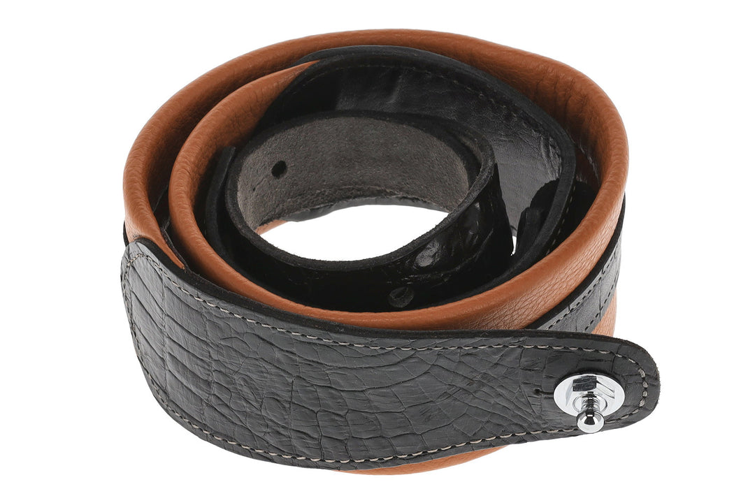GEWA Guitar Straps Prestige 65 padded Security Locks - sabbia asciutta/nero