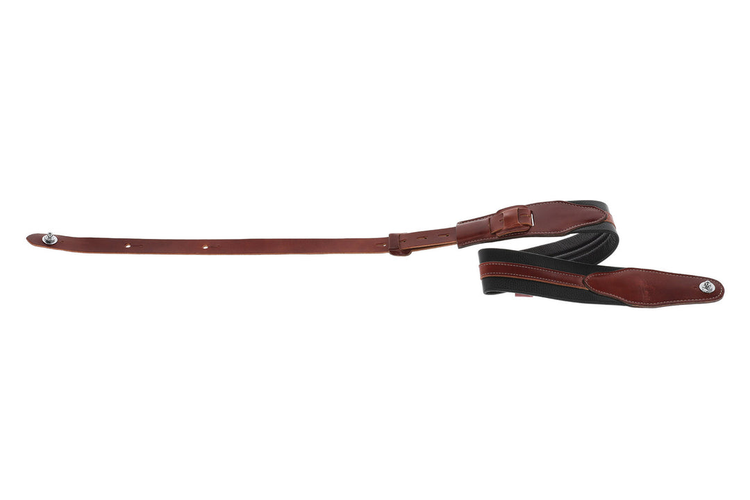 GEWA tracolle per chitarre Prestige 65 imbottite Security Locks - nero coccodrillo/marrone