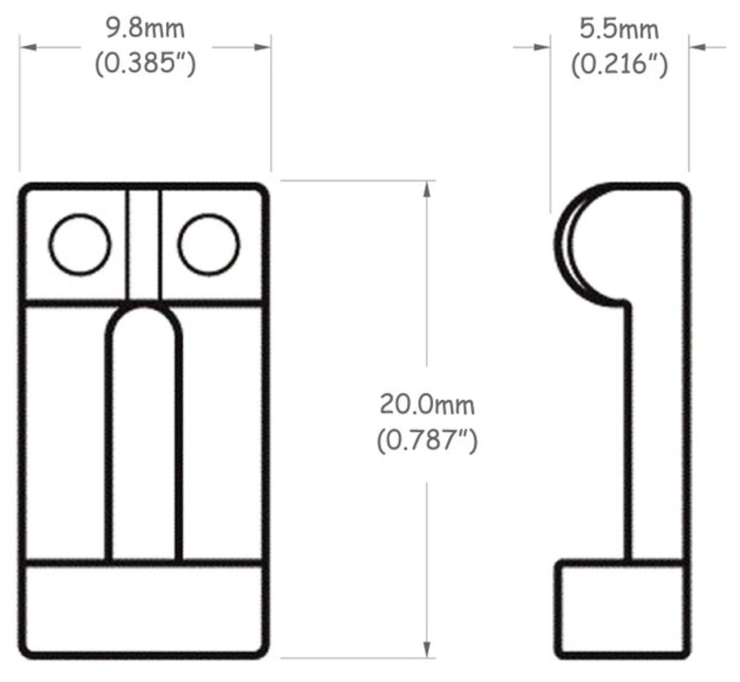 Partsland Ponticelli per modelli Stratocaster - 9.8 mm di larghezza, pressofusi