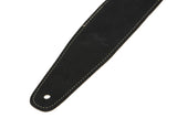 GEWA Regular 70 tracolla per chitarra in pelle, Satin Black