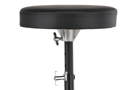 Basix DT-100 sgabello per batteria, seduta rotonda, da 45 a 59 cm