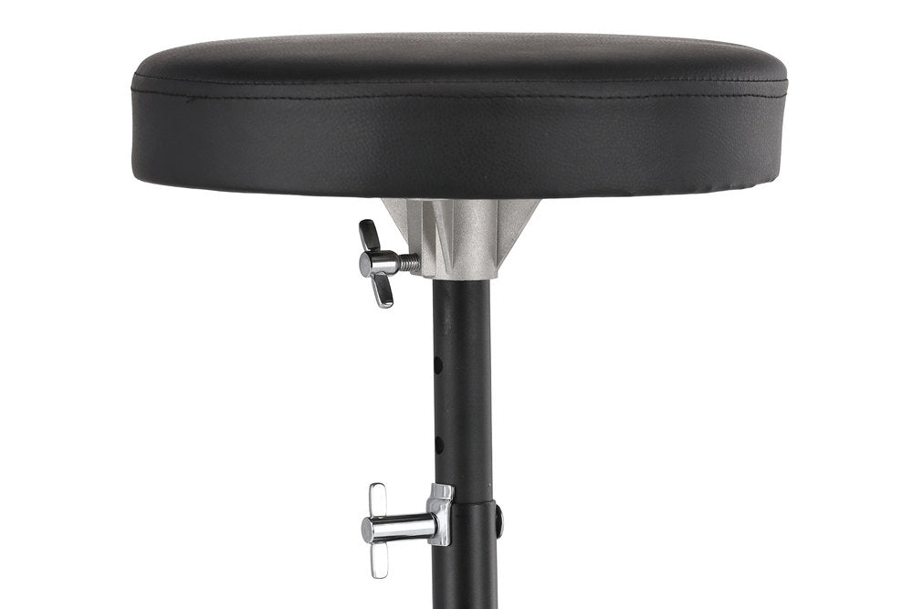 Basix DT-100 sgabello per batteria, seduta rotonda, da 45 a 59 cm