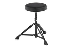 Basix DT-100 sgabello per batteria, seduta rotonda, da 45 a 59 cm