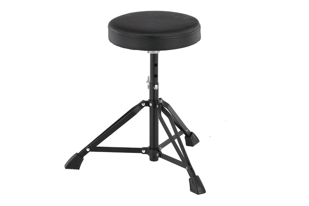 Basix DT-100 sgabello per batteria, seduta rotonda, da 45 a 59 cm