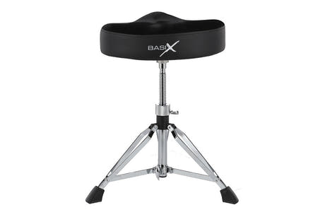 Basix DT-410 sgabello per batteria con seduta a sella, da 43 a 69 cm