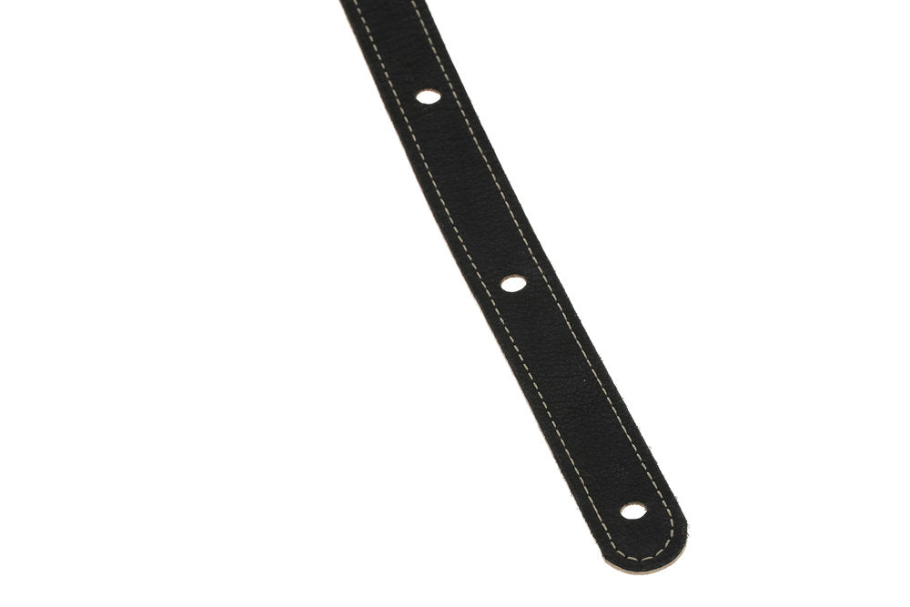 GEWA Regular 70 tracolla per chitarra in pelle, Satin Black