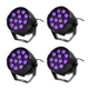 UV LED Spot (12x2W) 4 Pezzi Bundle