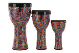 GEWA Liberty series set di djembè impilabili 8", 10" e 12", Abstract