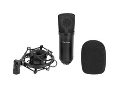 OMNITRONIC Set MIC CM-78MK2 Microfono a condensatore a diaframma largo + Sistema di assorbimento per microfono da tavolo AS-04