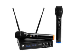 OMNITRONIC UHF E-FLEX 2, sistema microfonico wireless 823-832/863-865 MHz
