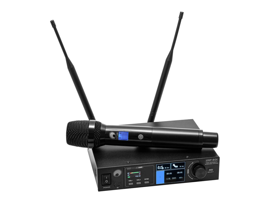 OMNITRONIC UHF-601 sistema microfonico wireless a 1 canale 823-832/863-865 MHz