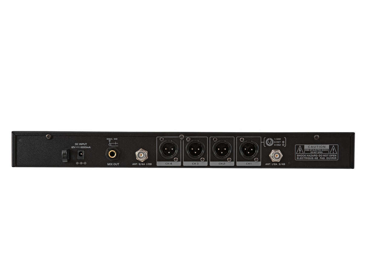 OMNITRONIC UHF-604 4-channel Wireless Mic System 823-832/863-865 MHz