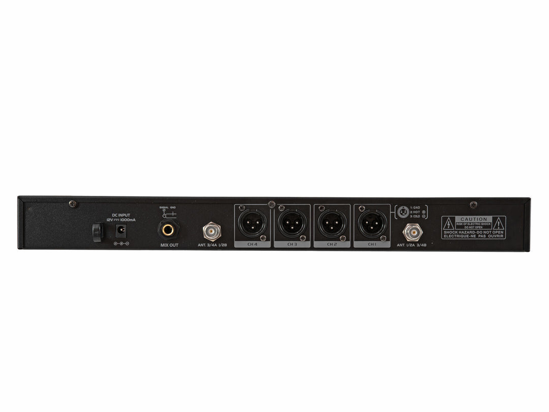 OMNITRONIC UHF-604 Sistema wireless per Microfoni a 4 canali 520-554 MHz