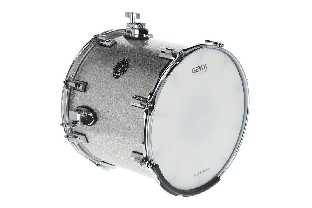 GEWA Fusto E-Drum Floor Tom - Silver Sparkle 14" (Silver Sparkle)