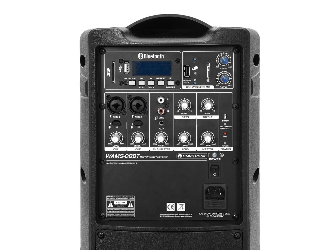 OMNITRONIC WAMS-08BT MK2 Sistema PA wireless