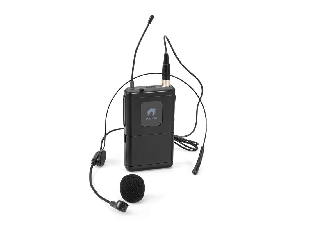 OMNITRONIC Set PORTY-8A sistema PA wireless + trasmettitore Bodypack incl. cuffia + Soft Bag