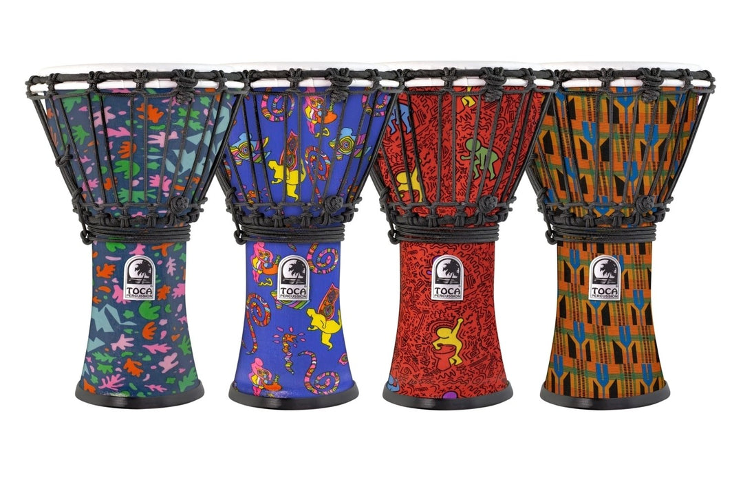 Toca Djembe Freestyle accordato a corde - Matte Grey Skies (SFDJ-10GS)