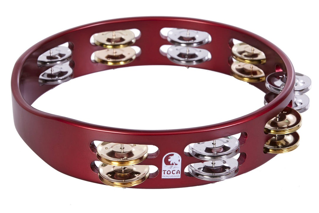 Tamburello Toca Tambourine Colorsound - rosso corsa opaco (TCT10-RR)
