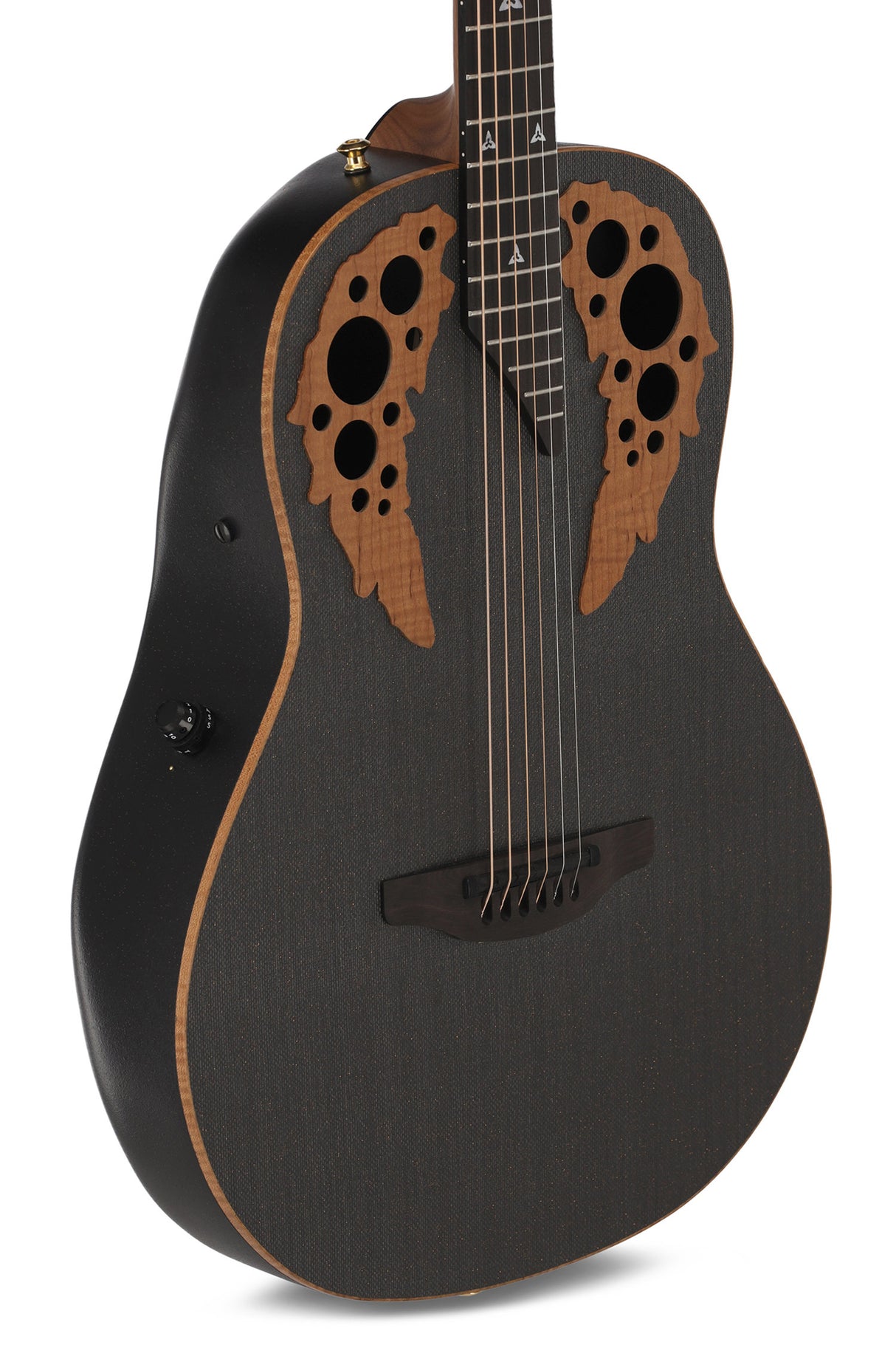 Adamas E-Acoustic Guitar ADAMAS U581T-FM Mid-Depth Non-Cutaway - Black Satin Copper Metal Flake (U581T-FM-G)