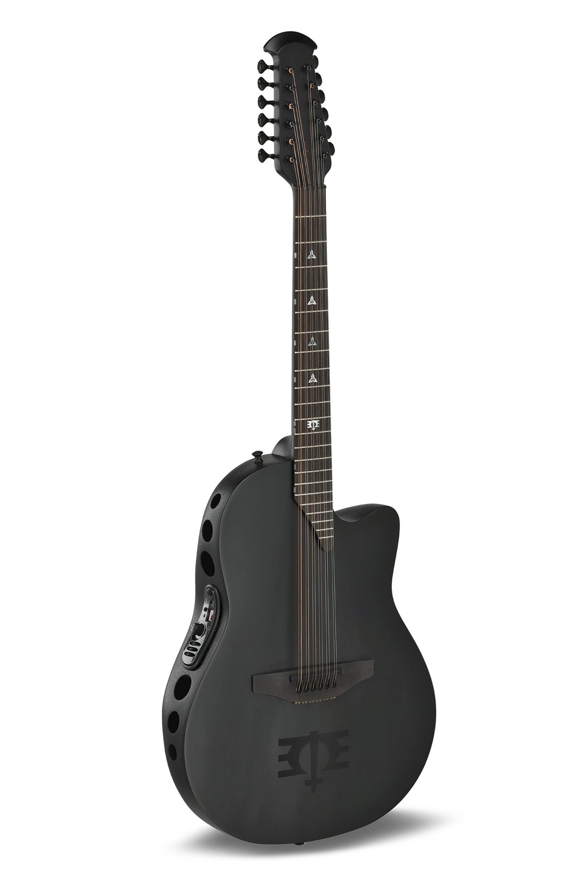 Adamas chitarra E-Acoustic 1598-MEIII Melissa Etheridge Signature Mid Cutaway a 12 corde - Black Satin (1598-MEIII)