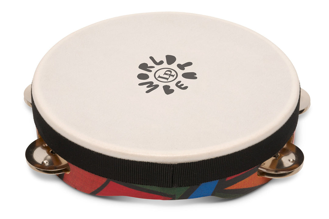Latin Percussion Tamburello World Beat a fila singola con pelle - LP7022 (8")