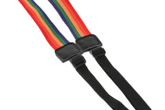 Fire & Stone cinghia per buca per ukulele, "Rainbow", 25 mm