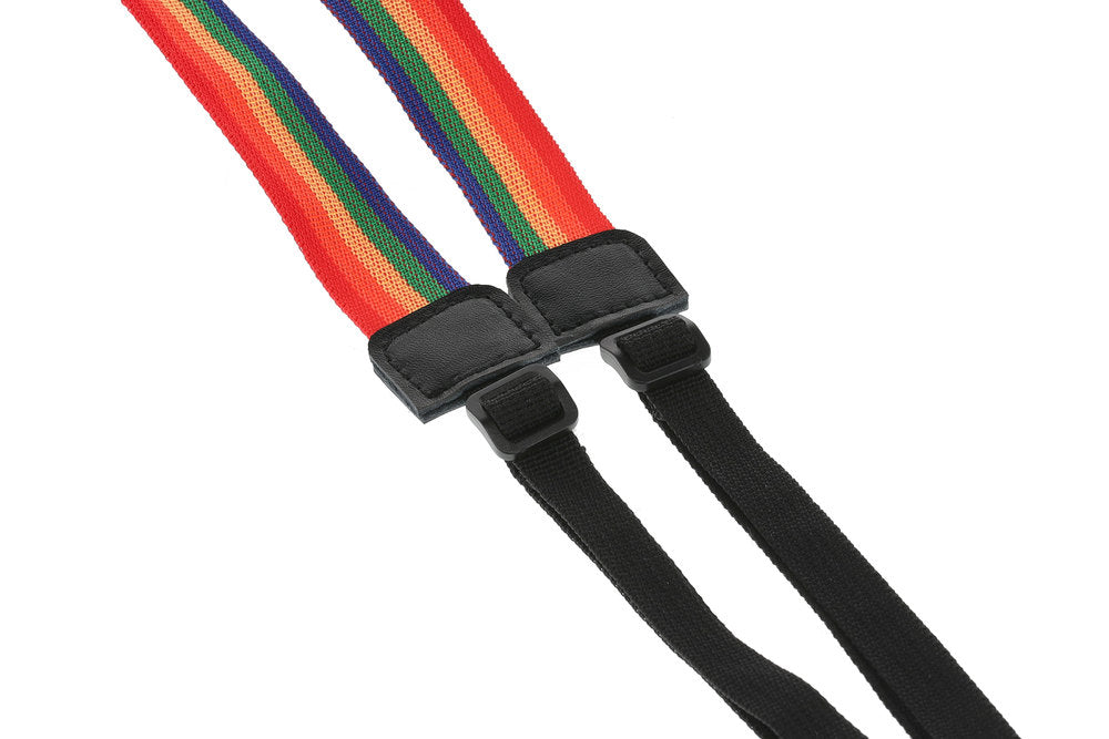 Fire & Stone cinghia per buca per ukulele, "Rainbow", 25 mm
