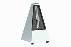 Wittner Metronomo a forma di piramide - Argento opaco brillante 845202
