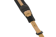 GEWA Chitarre Straps Prestige 65 padded Security Locks - black punctured/brown