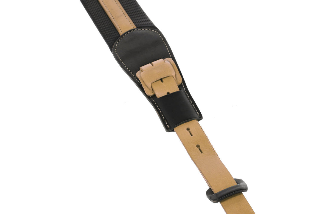GEWA Chitarre Straps Prestige 65 padded Security Locks - black punctured/brown