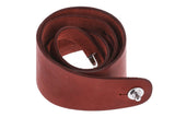 GEWA Premium Plain 70 tracolla per chitarra con Security Locks, rosso bruna