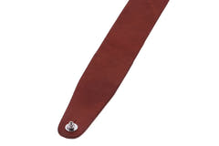 GEWA Premium Plain 70 tracolla per chitarra con Security Locks, rosso bruna