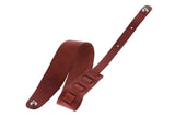 GEWA Premium Plain 70 tracolla per chitarra con Security Locks, rosso bruna