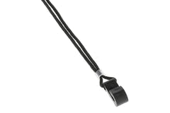 Fire & Stone tracolla per buca per chitarre classiche, nera, 25 mm, fettuccia bianca