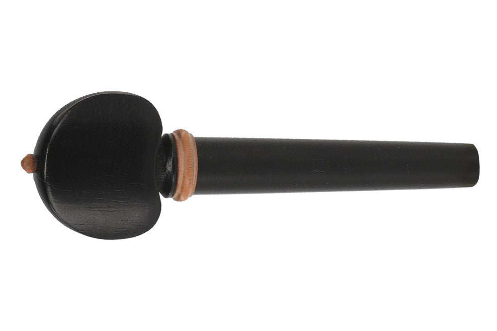Pioli per violino GEWA Hill in ebano, 4/4, bottone beige, 4 pz.