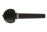 Pioli per violino GEWA Hill in ebano, 4/4, bottone beige, 4 pz.