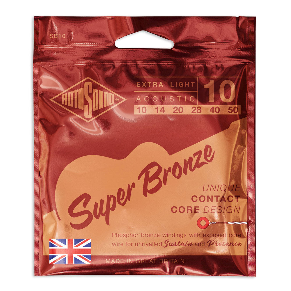 Rotosound Super Bronze SB10 corde per chitarra western 10-50