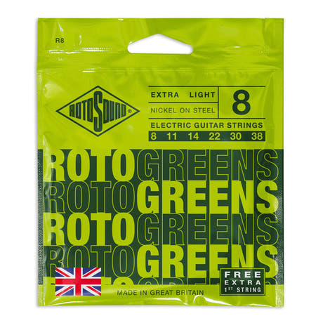 Rotosound Roto Greens R8 corde per chitarra elettrica 8-38