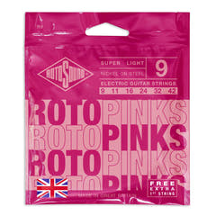 Corde per chitarra elettrica Rotosound Roto Pinks R9 9-42