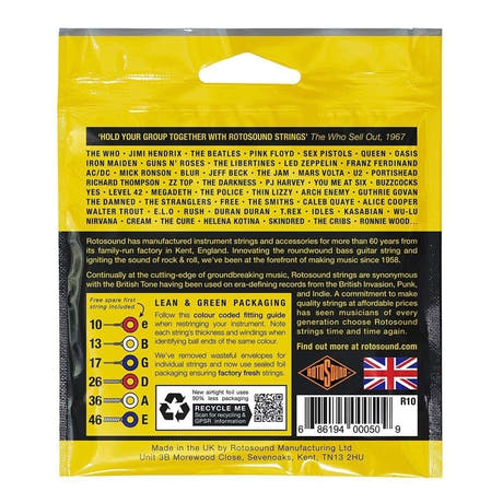 Rotosound Roto Yellows corde per chitarra elettrica 10-46