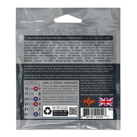 Rotosound Roto Greys R13 corde per chitarra elettrica 13-54
