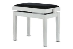 GEWA Panchetto per pianoforte Deluxe - White opaco (seduta Black)