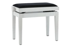 GEWA Panchetto per pianoforte Deluxe - White opaco (seduta Black)