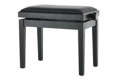 GEWA Panca per pianoforte Deluxe in vinile - Black opaco (Seduta nera)