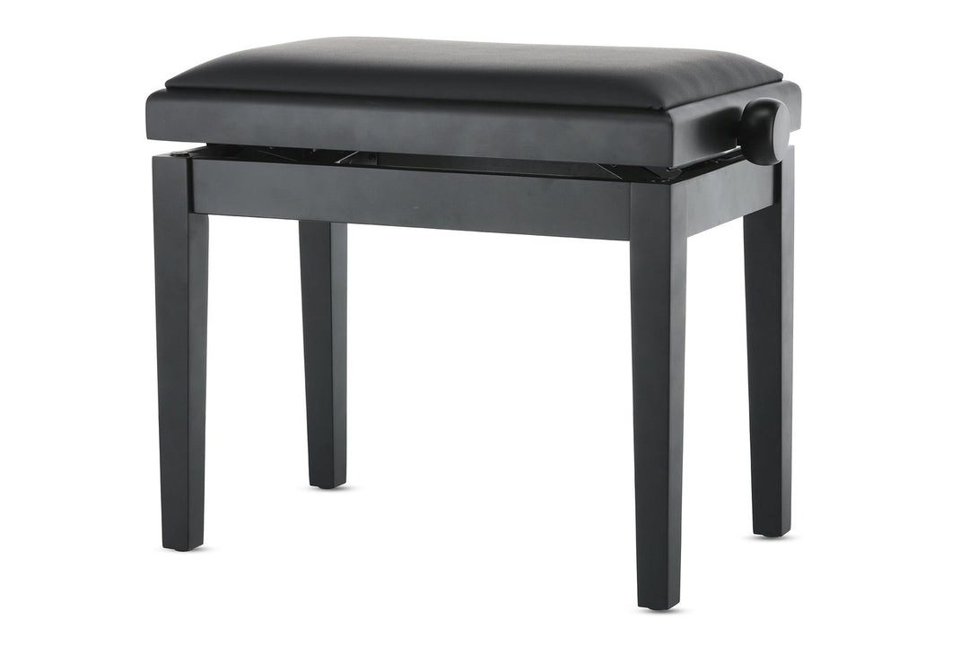 GEWA Panca per pianoforte Deluxe in vinile - Black opaco (Seduta nera)