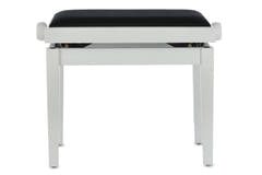 GEWA Panchetto per pianoforte Deluxe - White opaco (seduta Black)