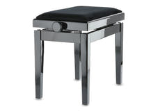 GEWA Panchina per pianoforte Deluxe - Black high gloss (seduta nera)